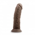 Dr. Skin 8 inches Cock With Suction Cup Chocolate Brown - Realistic Dildos & Dongs