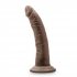 Dr. Skin Glide 7.5in Self Lubricating Dildo Chocolate - Realistic Dildos & Dongs