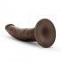 Dr. Skin Glide 7.5in Self Lubricating Dildo Chocolate - Realistic Dildos & Dongs