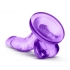 Naturally Yours 4 inches Mini Cock Purple Dildo - Realistic Dildos & Dongs