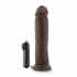 Dr. Skin Dr. Throb 9.5 inches Vibrating Cock Suction Cup Brown - Realistic