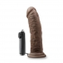 Dr Joe 8 inches Vibrating Cock Suction Cup Brown - Realistic