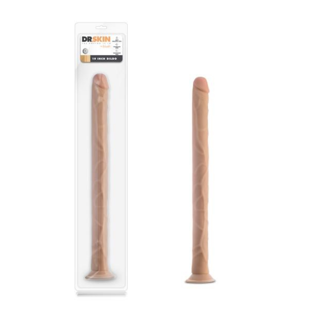 Dr Skin 19in Dildo Beige - Extreme Dildos