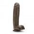 Mr Mister 10 inches Dildo Suction Chocolate Brown - Realistic Dildos & Dongs