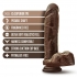 Dr Skin Plus 9in Thick Posable Dildo W/ Balls Chocolate - Realistic Dildos & Dongs