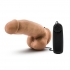 MMA Fighter Vibrating 7 inches Realistic Cock Mocha - Realistic