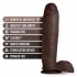 Au Naturel Huge 10-Inch Dildo - Chocolate