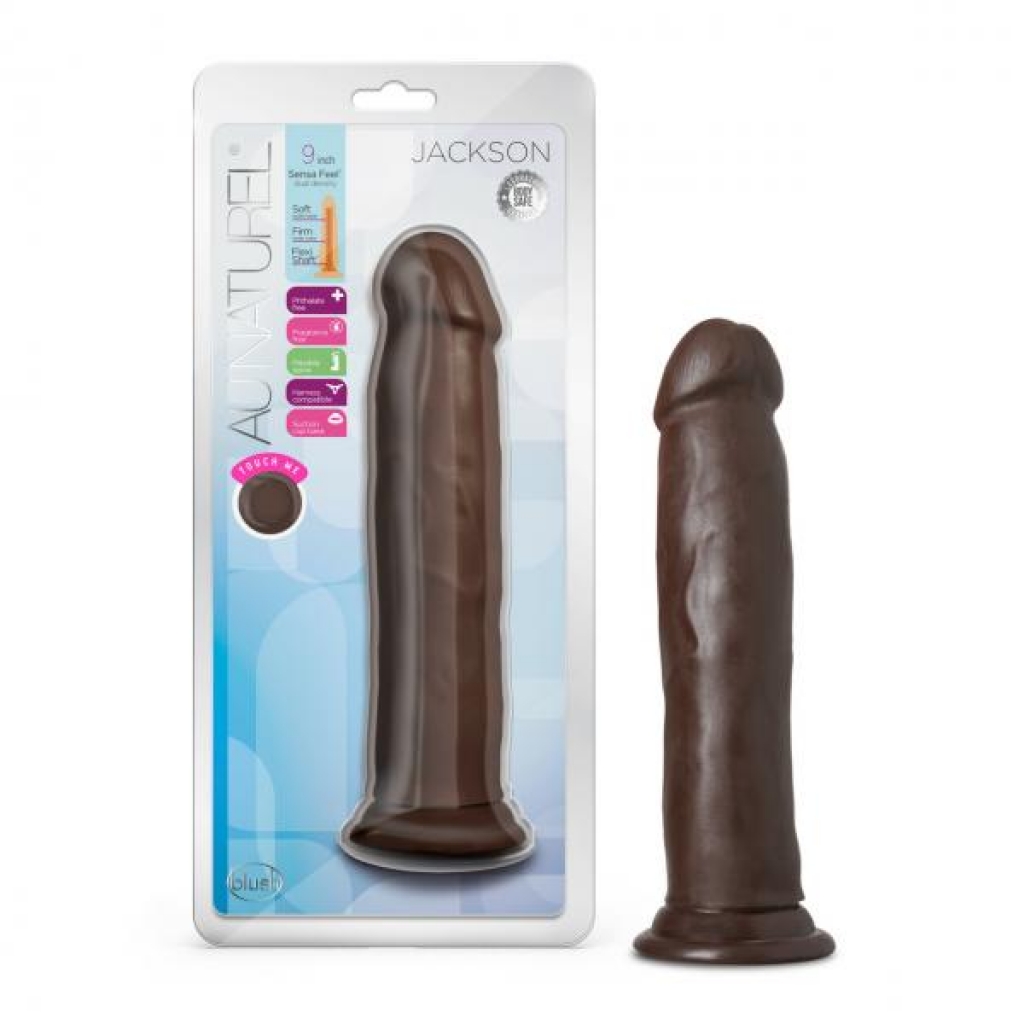 Au Naturel Jackson 9in Dong Chocolate - Realistic Dildos & Dongs