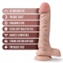 Dr Skin Plus 9in Posable Dildo W/ Balls Vanilla - Realistic Dildos & Dongs