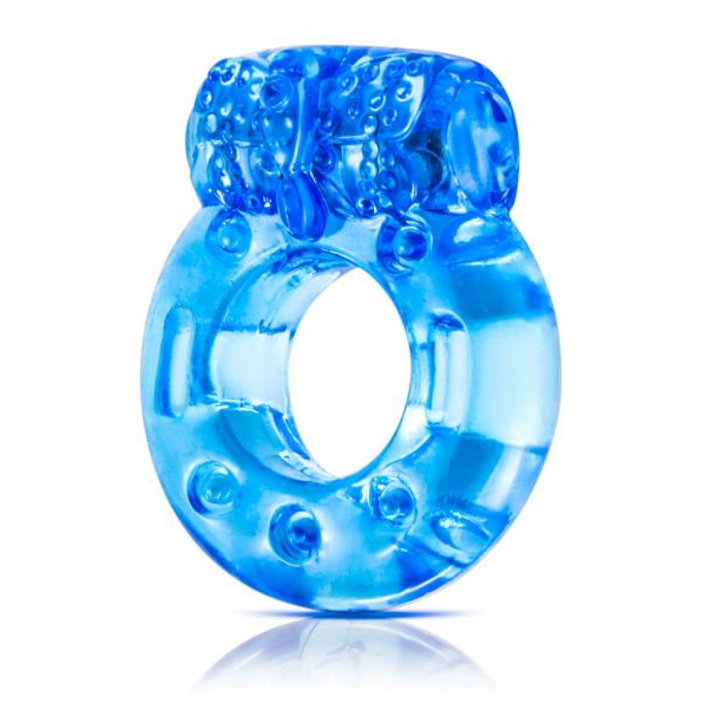 Reusable Vibrating C-ring - Blue - Couples Vibrating Penis Rings