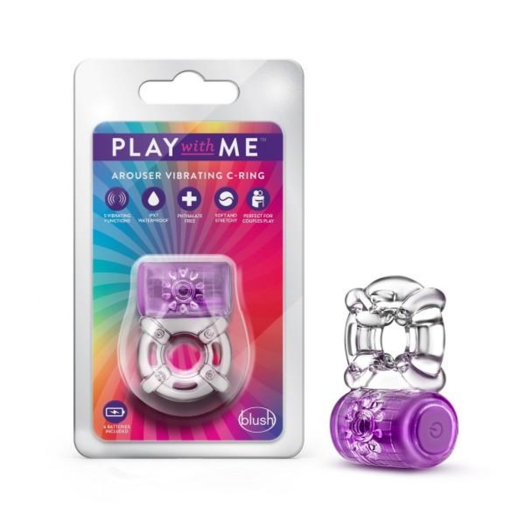 Play With Me One Night Stand Vibrating C-ring Purple - Couples Vibrating Penis Rings