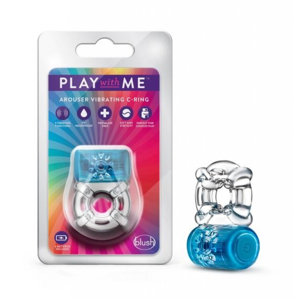 Play With Me One Night Stand Vibrating C-ring Blue - Couples Penis Rings
