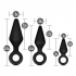 Anal Adventures Platinum Silicone Loop Plug Kit Black - Anal Plugs