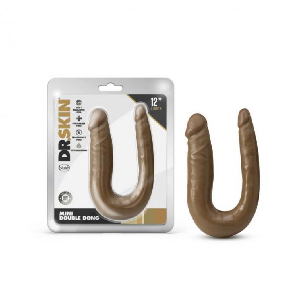 Dr. Skin Mini Double Dong Mocha - Double Dildos