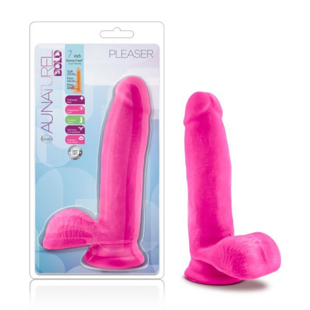 Au Naturel Bold Pleaser 7 In Dildo Pink - Realistic Dildos & Dongs
