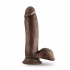 Dr. Skin Glide 7in Self Lubricating Dildo Chocolate - Realistic Dildos & Dongs