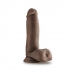 Dr. Skin Glide 7in Self Lubricating Dildo Chocolate - Realistic Dildos & Dongs
