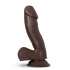 Au Naturel Troy 6in Dildo Chocolate - Realistic Dildos & Dongs