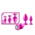 Bling Plugs Training Kit Pink with White Gems - Anal Trainer Kits