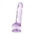 Naturally Yours 8in Amethyst Crystalline Dildo - Realistic Dildos & Dongs