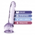 Naturally Yours 8in Amethyst Crystalline Dildo - Realistic Dildos & Dongs