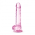 Naturally Yours 7in Rose Crystalline Dildo - Realistic Dildos & Dongs