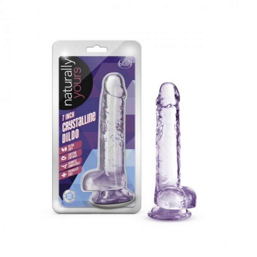 Naturally Yours - 7 Inch Amethyst Crystalline Dildo