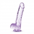 Naturally Yours 6in Amethyst Crystalline Dildo - Realistic Dildos & Dongs