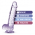 Naturally Yours 6in Amethyst Crystalline Dildo - Realistic Dildos & Dongs