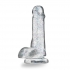 Naturally Yours 6 inches Glitter Cock Sparkling Clear - Realistic Dildos & Dongs