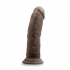 Au Naturel 8 inches Dildo with Suction Cup Brown - Realistic Dildos & Dongs