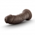 Au Naturel 8 inches Dildo with Suction Cup Brown - Realistic Dildos & Dongs