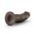 Au Naturel 8 inches Dildo with Suction Cup Brown - Realistic Dildos & Dongs