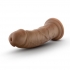 Au Naturel 8in Dildo W/ Suction Cup Mocha - Realistic Dildos & Dongs