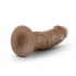 Au Naturel 8in Dildo W/ Suction Cup Mocha - Realistic Dildos & Dongs