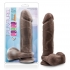 Au Naturel 9.5 Inches Dildo with Suction Cup Brown - Realistic Dildos & Dongs