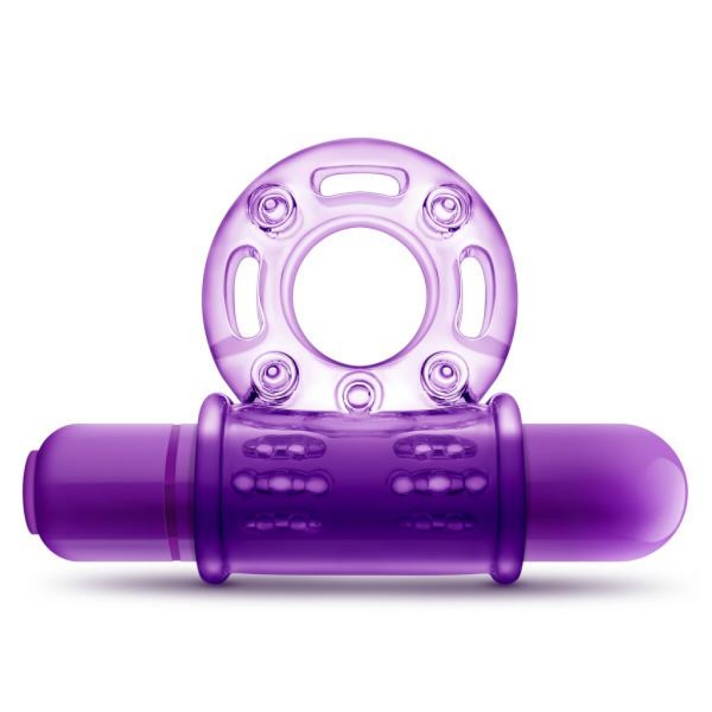 Couples Play Vibrating Cock Ring Purple - Couples Vibrating Penis Rings