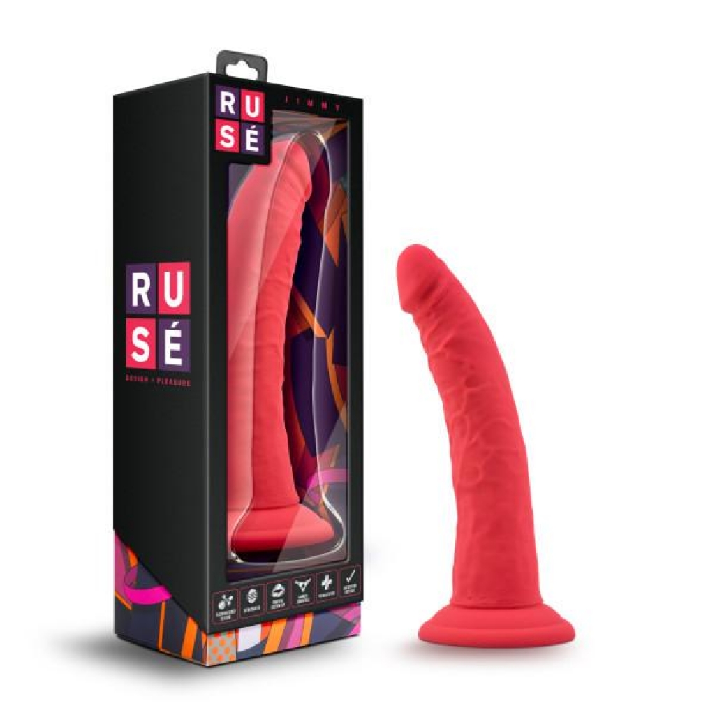 Ruse Jimmy Cerise Red Realistic Dildo - Realistic Dildos & Dongs