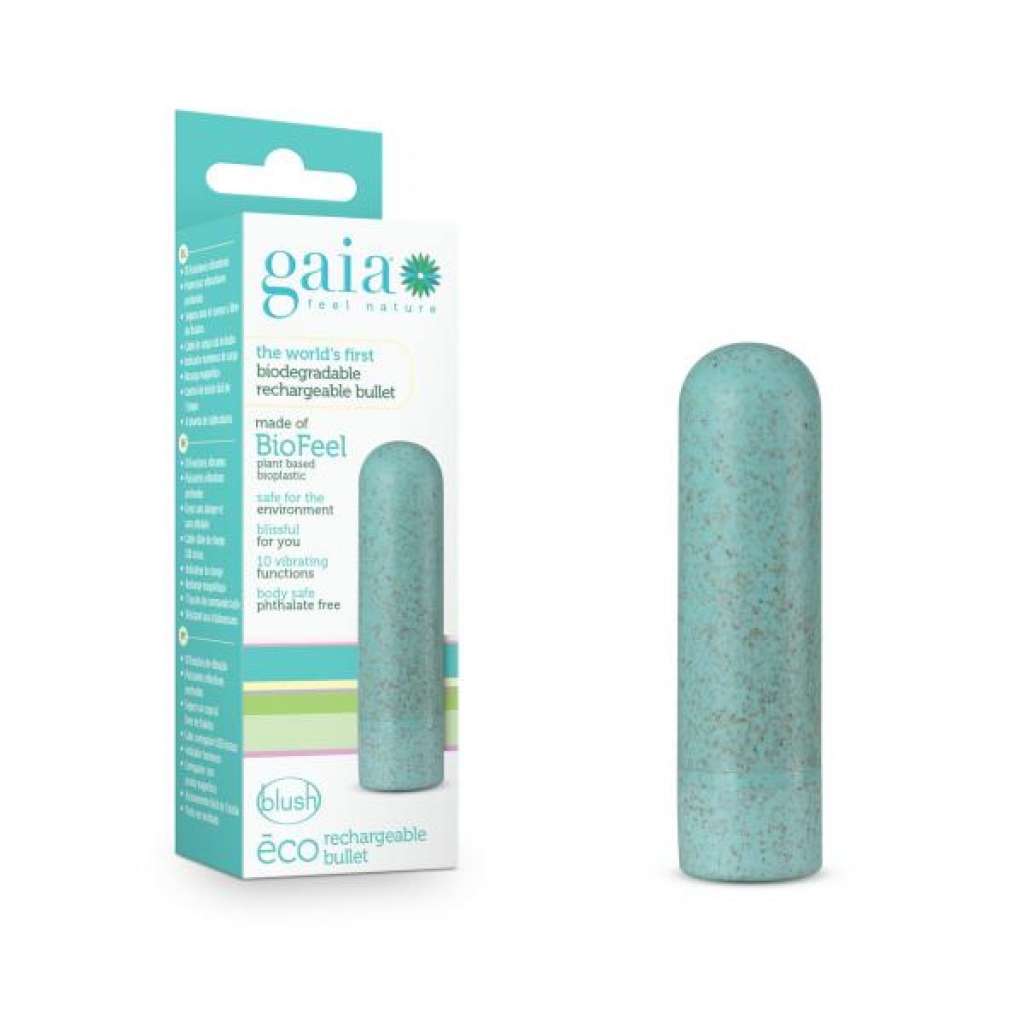 Gaia Eco Rechargeable Bullet Aqua - Bullet Vibrators