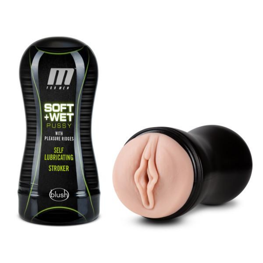 M For Men Soft & Wet Self Lubricating Stroker Cup Vanilla - Pocket Pussies