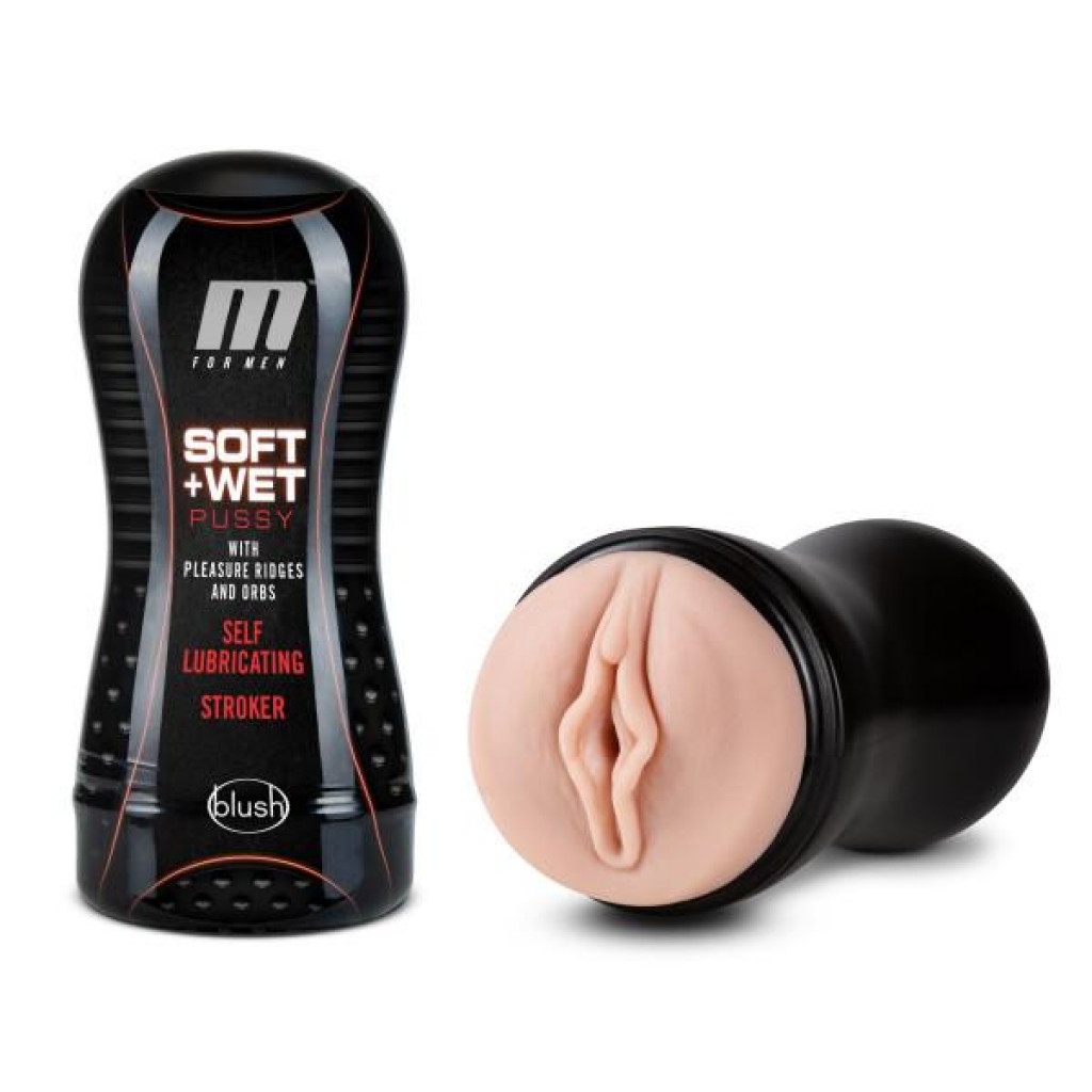 M For Men Soft & Wet Self Lubricating Stroker Cup Vanilla - Pocket Pussies