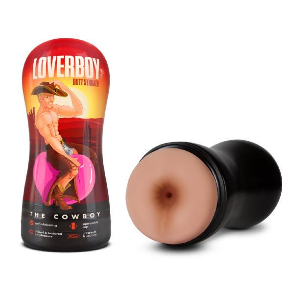 Loverboy Cowboy Self Lubricating Stroker Beige - Anal Masturbators