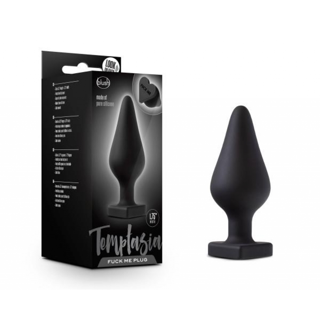 Temptasia Fuck Me Butt Plug Black - Anal Plugs