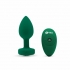 B Vibe Vibrating Jewel Plug Emerald M/l (net) - Anal Plugs