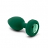 B Vibe Vibrating Jewel Plug Emerald M/l (net) - Anal Plugs