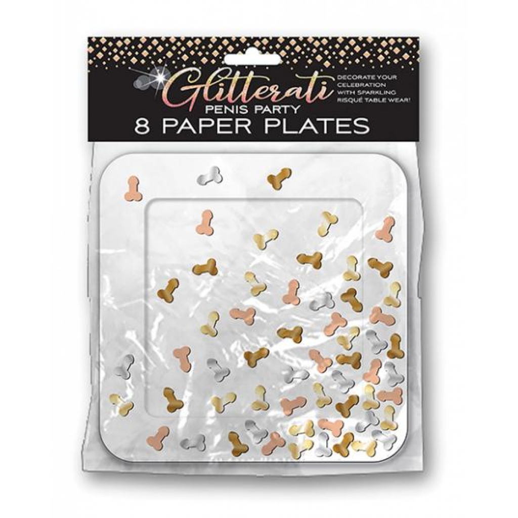 Glitterati Adult Party Plates - Set of 8