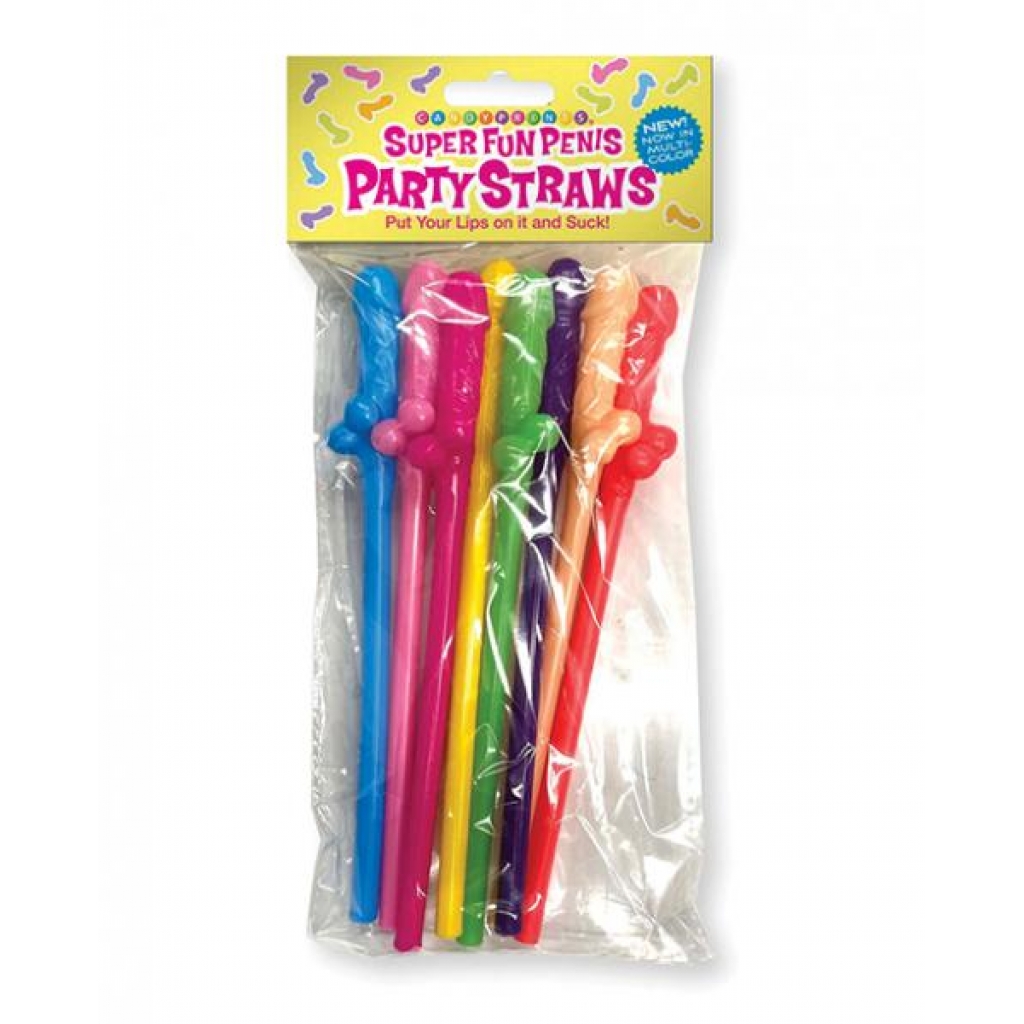 Super Fun Penis Multicolor Straws - Serving Ware