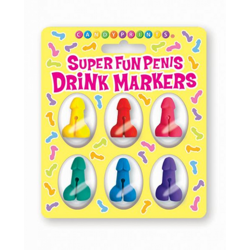 Super Fun Penis Silicone Drink Markers - Serving Ware