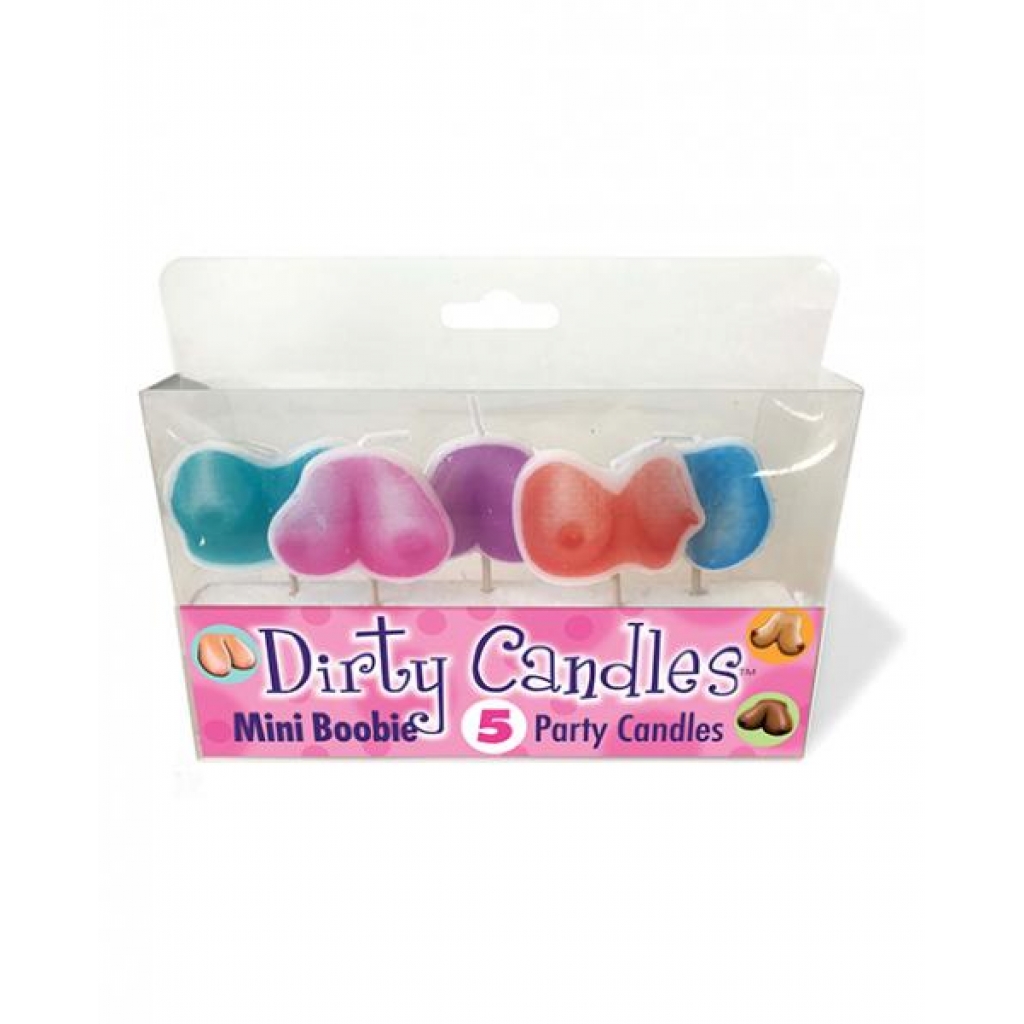 Dirty Boob Candles 5 Count Multi-Color - Serving Ware