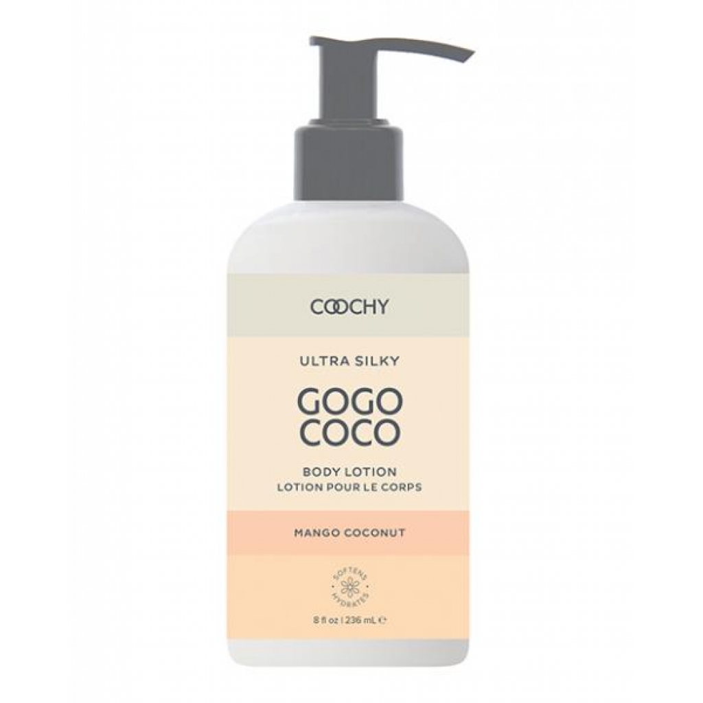 Coochy Ultra Silky Body Lotion Mango Coconut 8 Oz - Sensual Massage Oils & Lotions